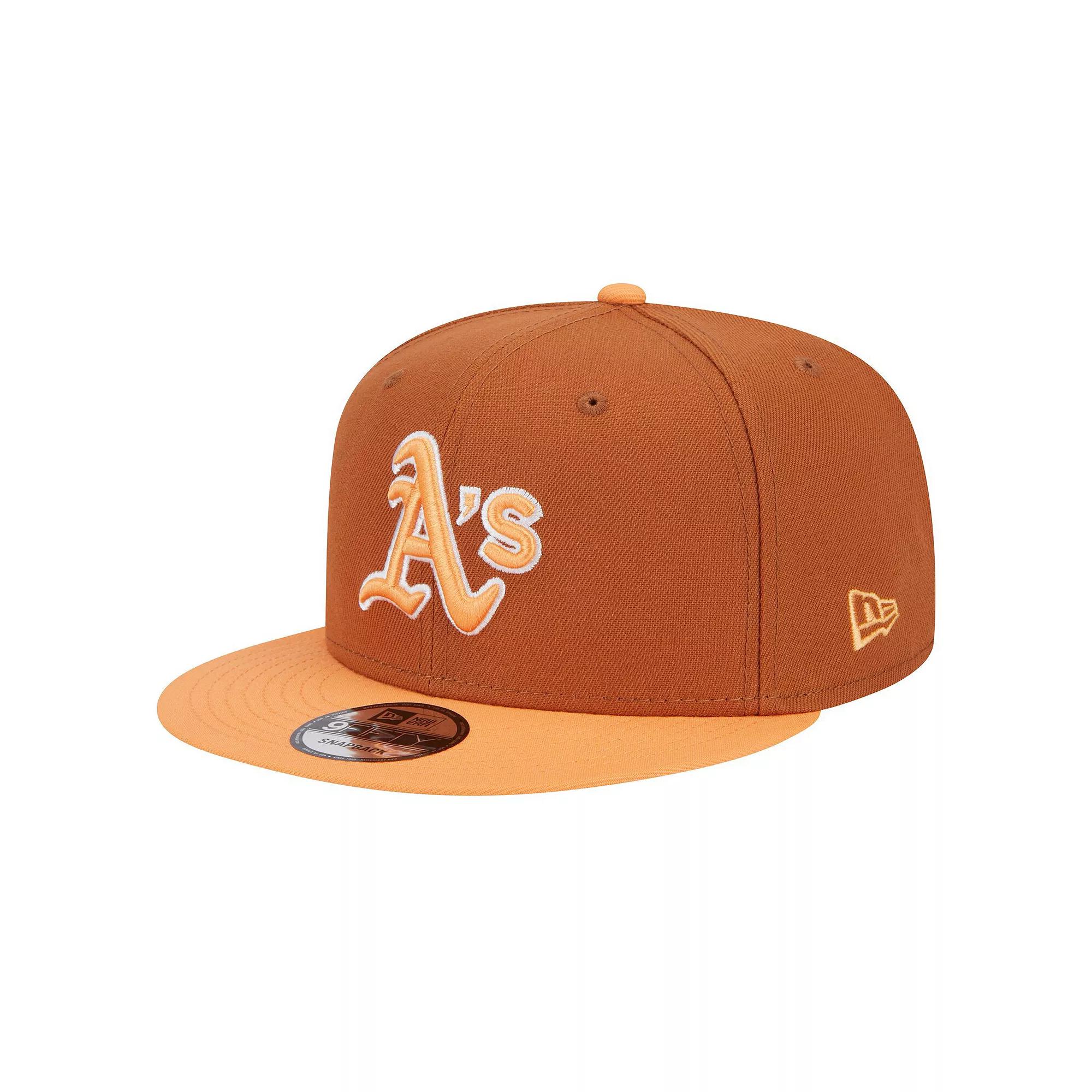 Men's New Era Brown Oakland Athletics Spring Color Two-Tone 9FIFTY Snapback Hat Product Image