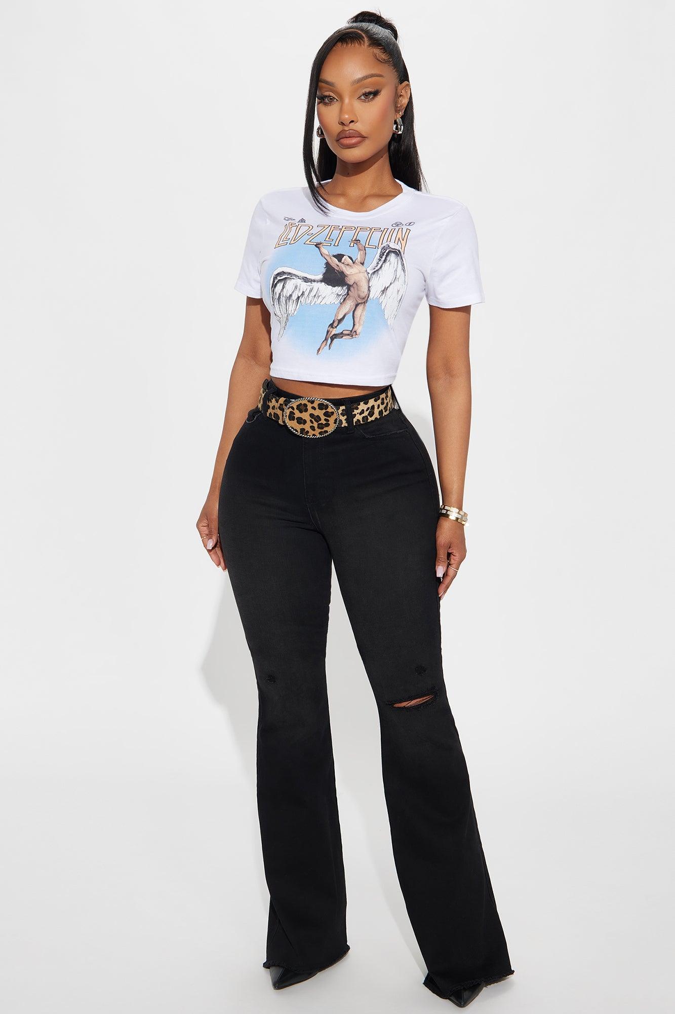 Get What I Want Stretch Flare Jeans - Black Wash Product Image