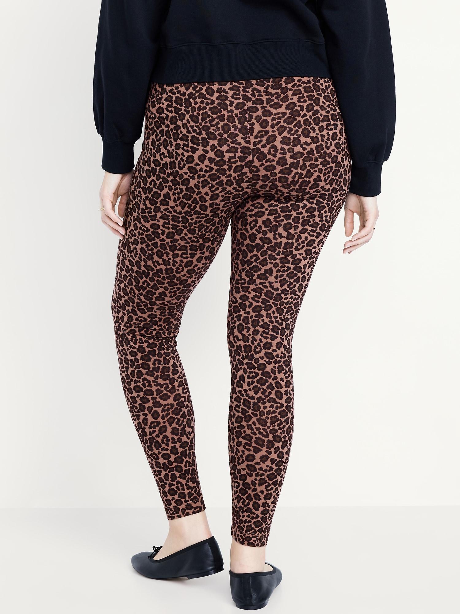 High-Waisted Jersey Fashion Layering Leggings Product Image