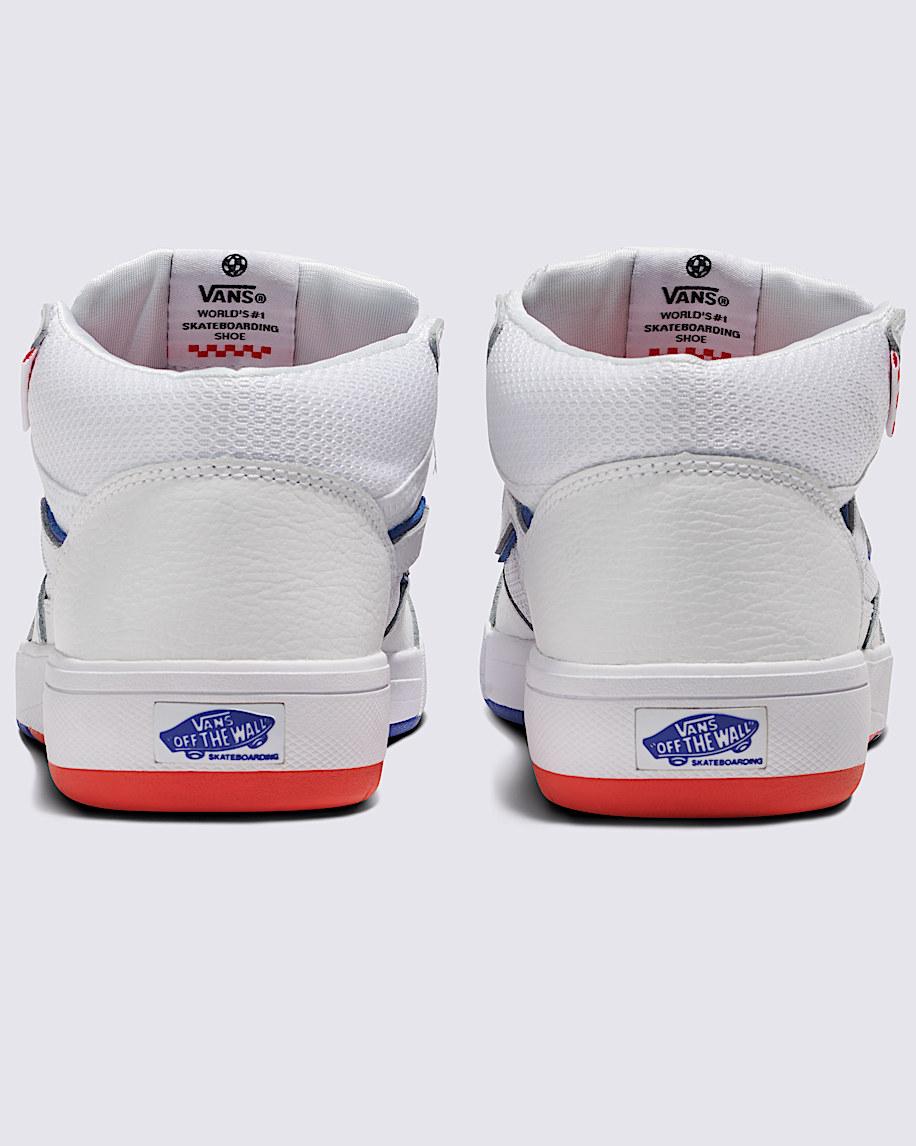 Skate Zahba Mid Shoe in White / Blue / Orange| Vans US Product Image