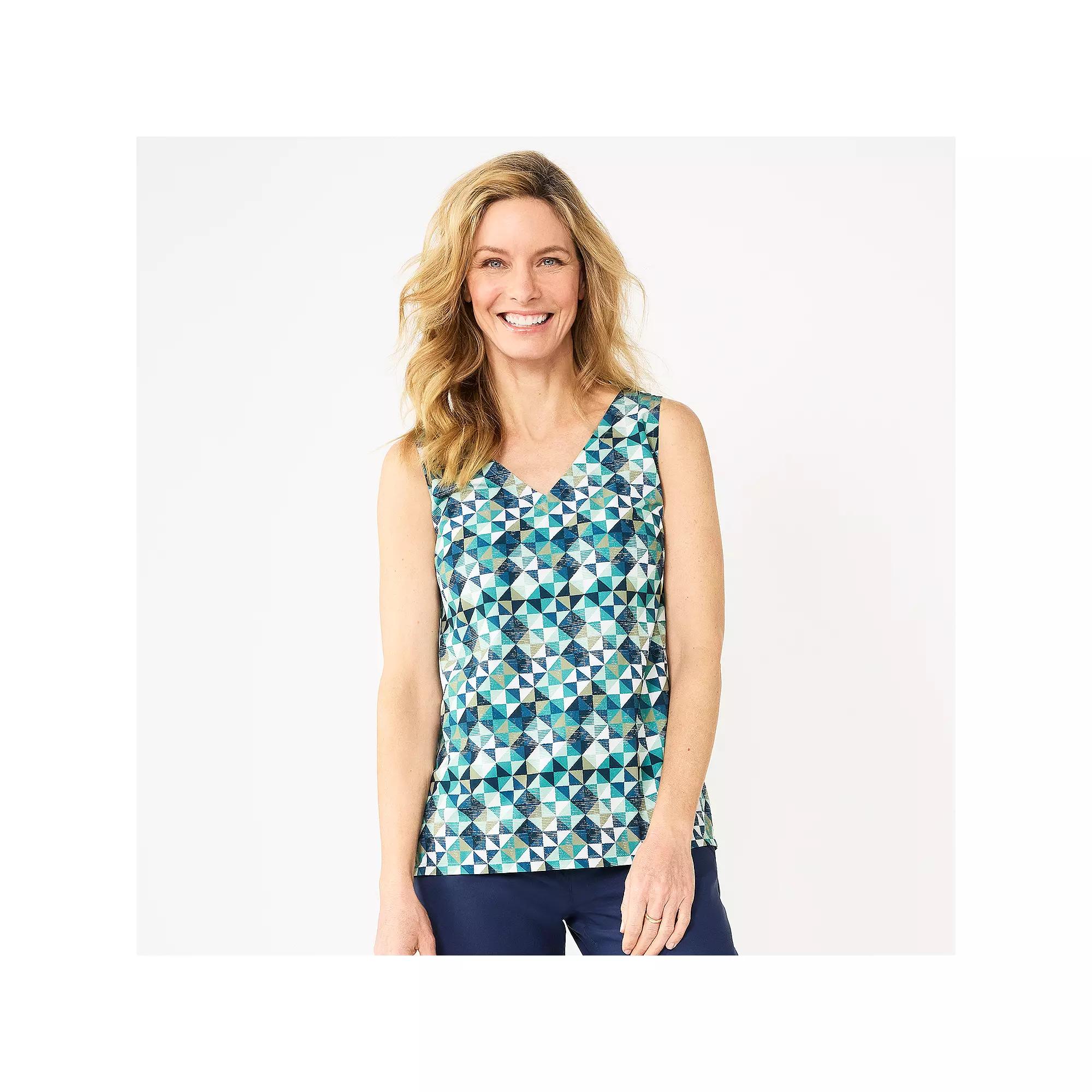 Women's Eddie Bauer Departure V-Neck Tank Top, Size: XXL, Green Product Image