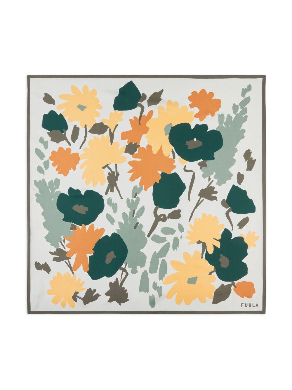 floral-print silk foulard Product Image