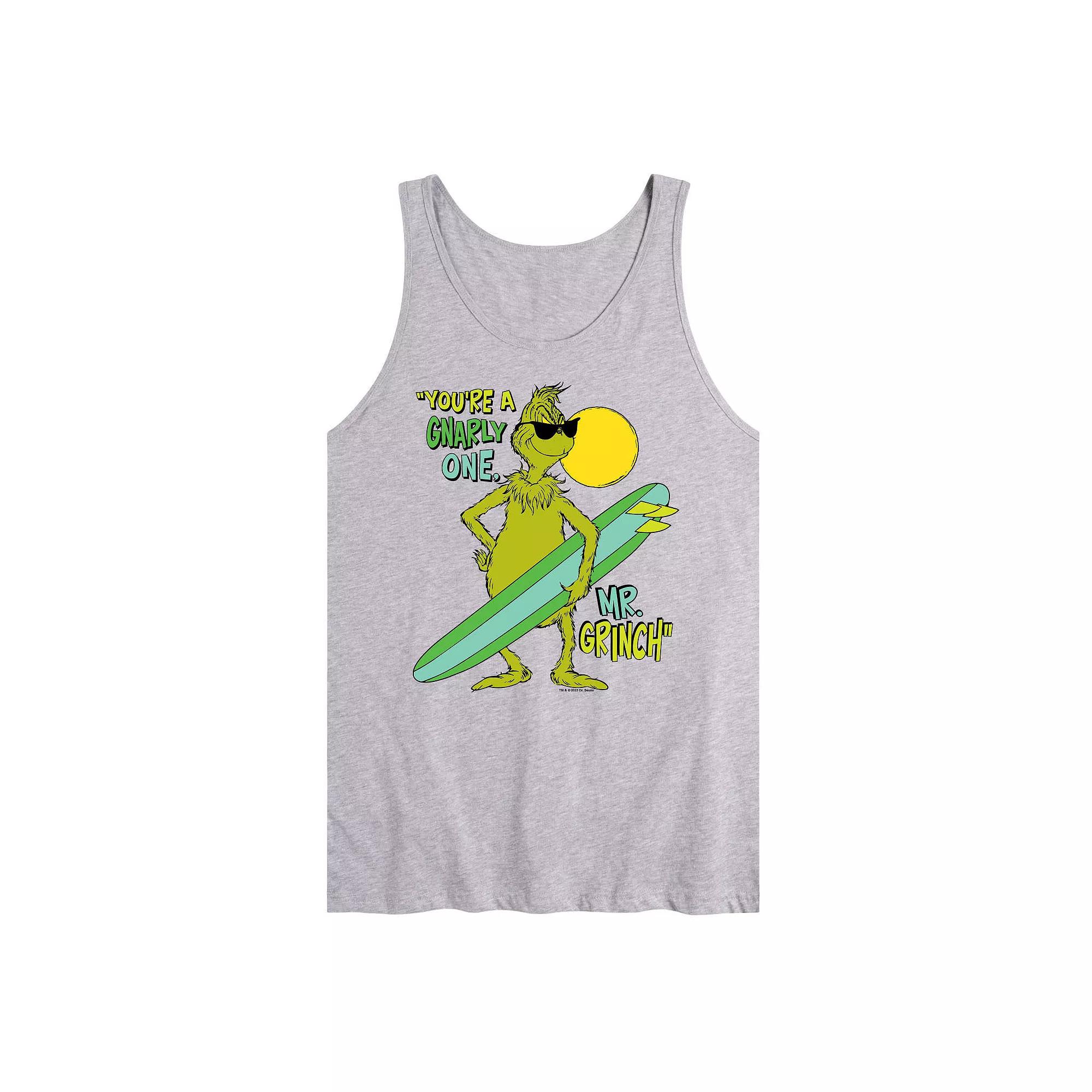 Men's Dr. Seuss The Grinch You're A Gnarly One Graphic Tank Top,  Product Image