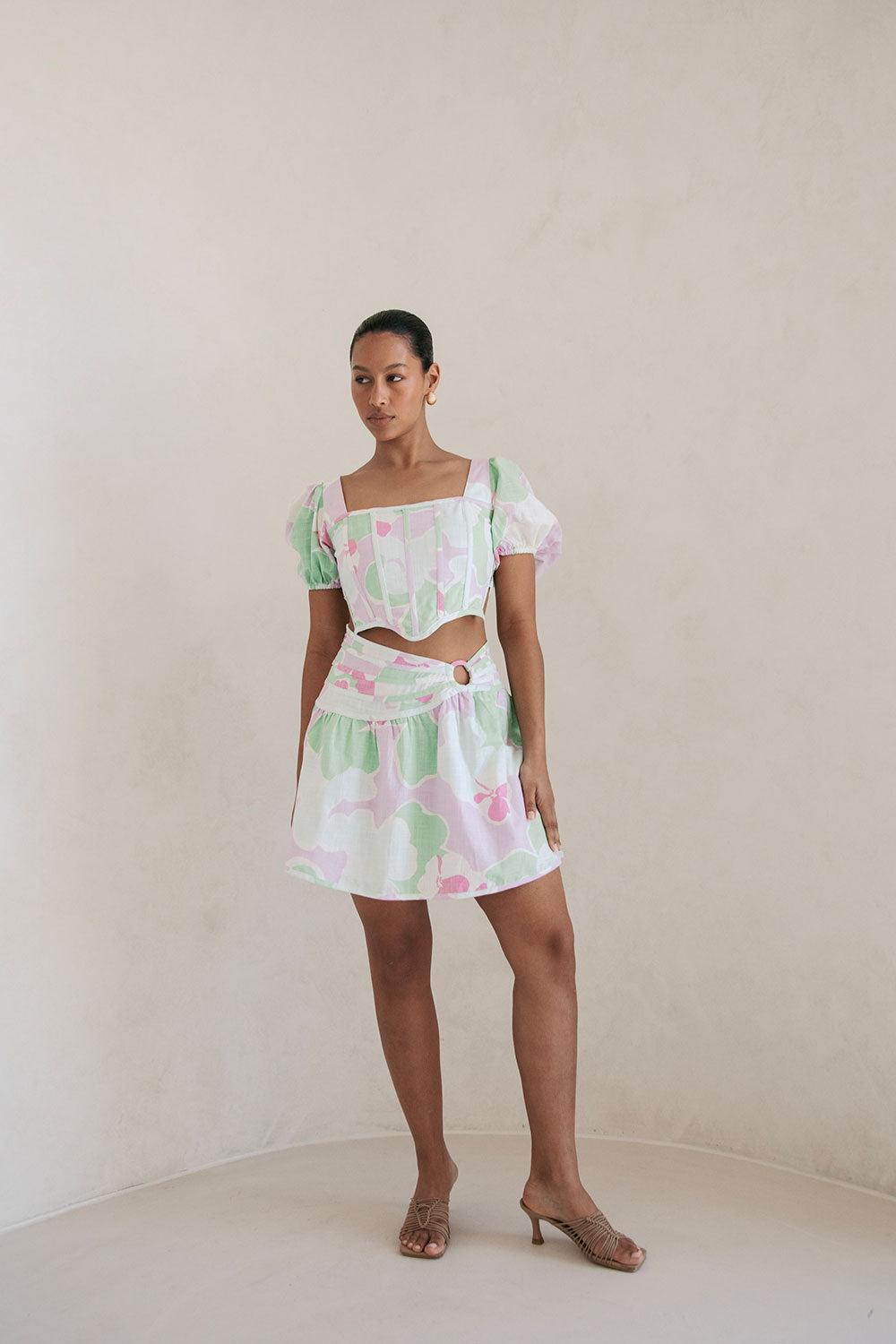 Backless Mars Top - Misty Floral Product Image