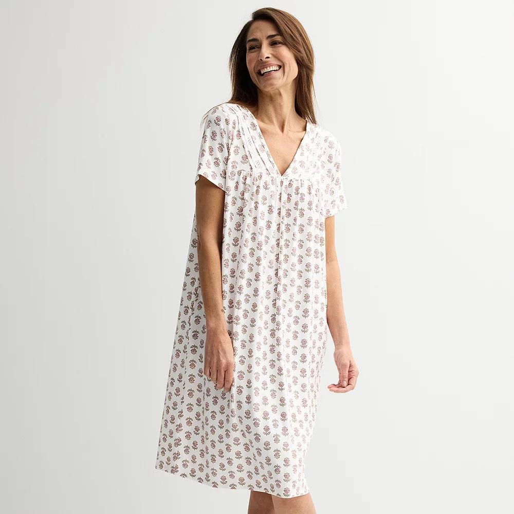 Women's Croft & Barrow® Wonderluxe Sleep Shirt, Size: Small, Pia Floral Product Image
