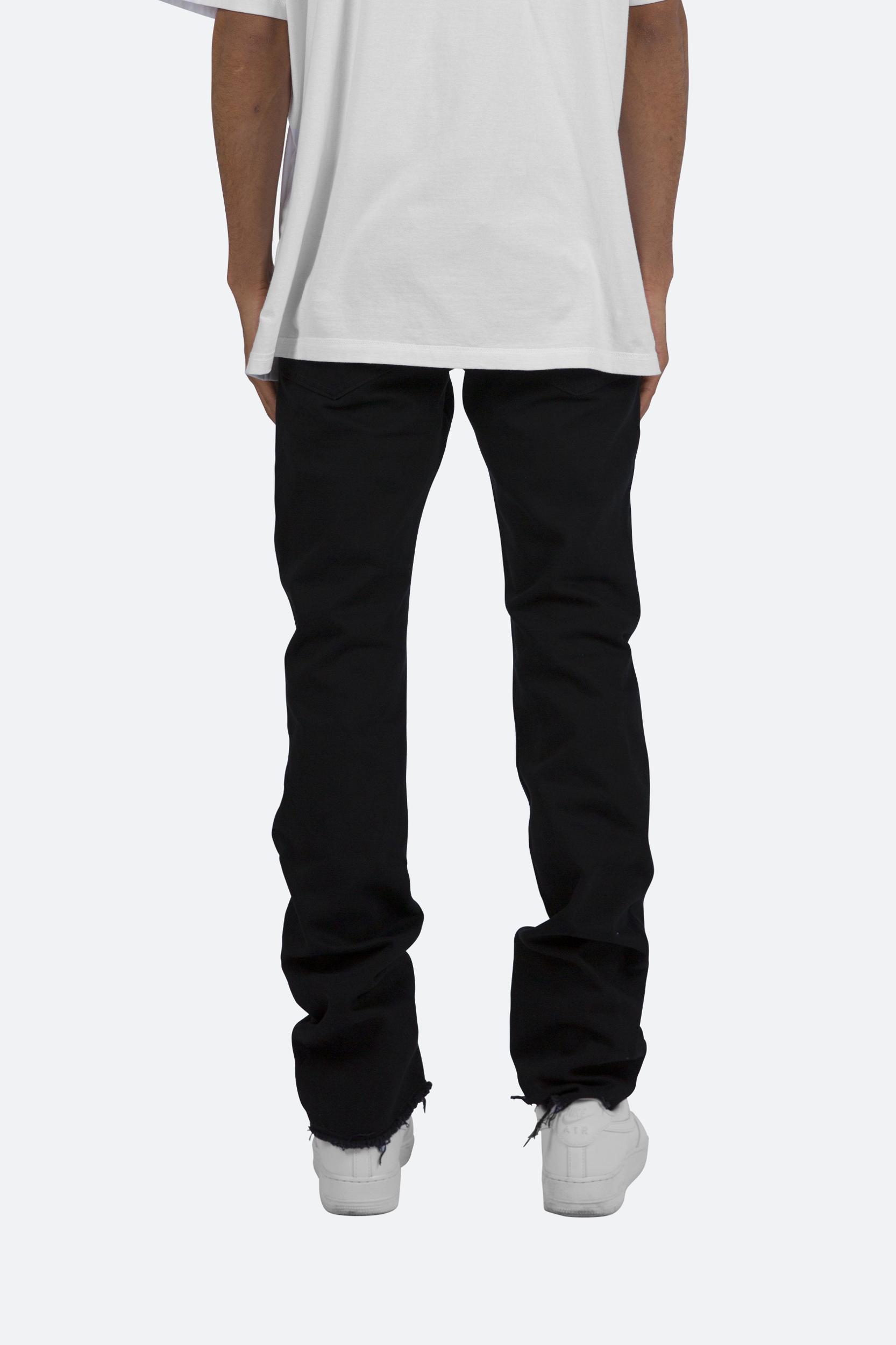 D181 Straight Denim - Black/White Product Image