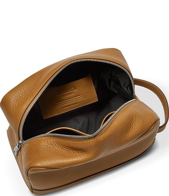 SHINOLA Zip Natural Grain Leather Travel Kit Product Image
