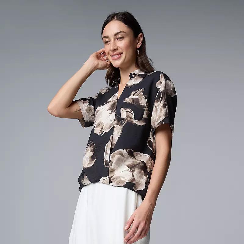 Womens Simply Vera Vera Wang Drapey Surplice Top Product Image