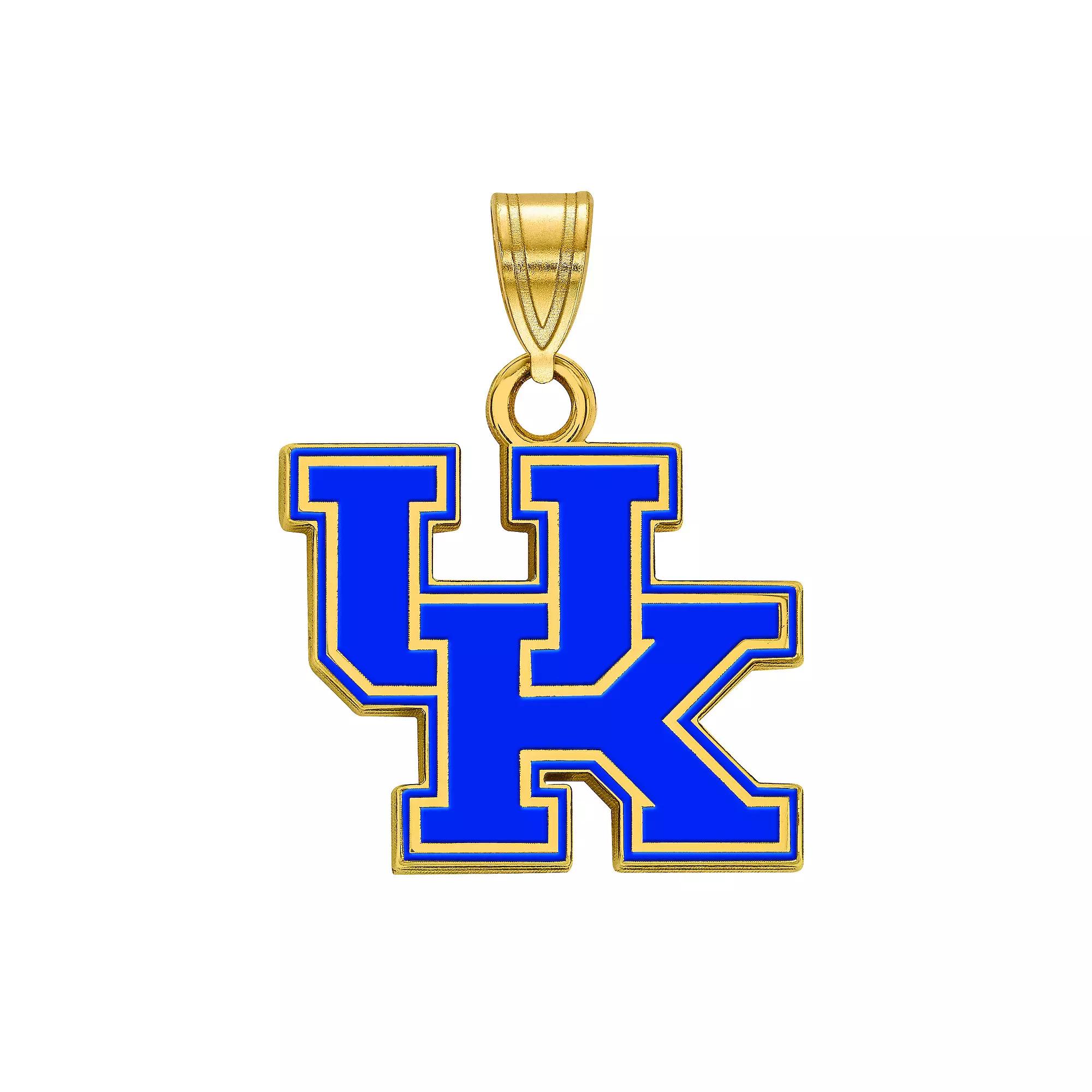 LogoArt Sterling Silver Kentucky Wildcats Enamel Pendant Necklace, Womens Product Image