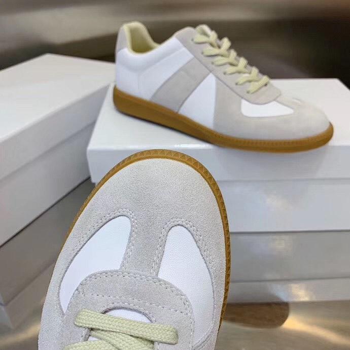 MAISON MARGIELA Bicolor Leather Replica Sneakers In White Product Image