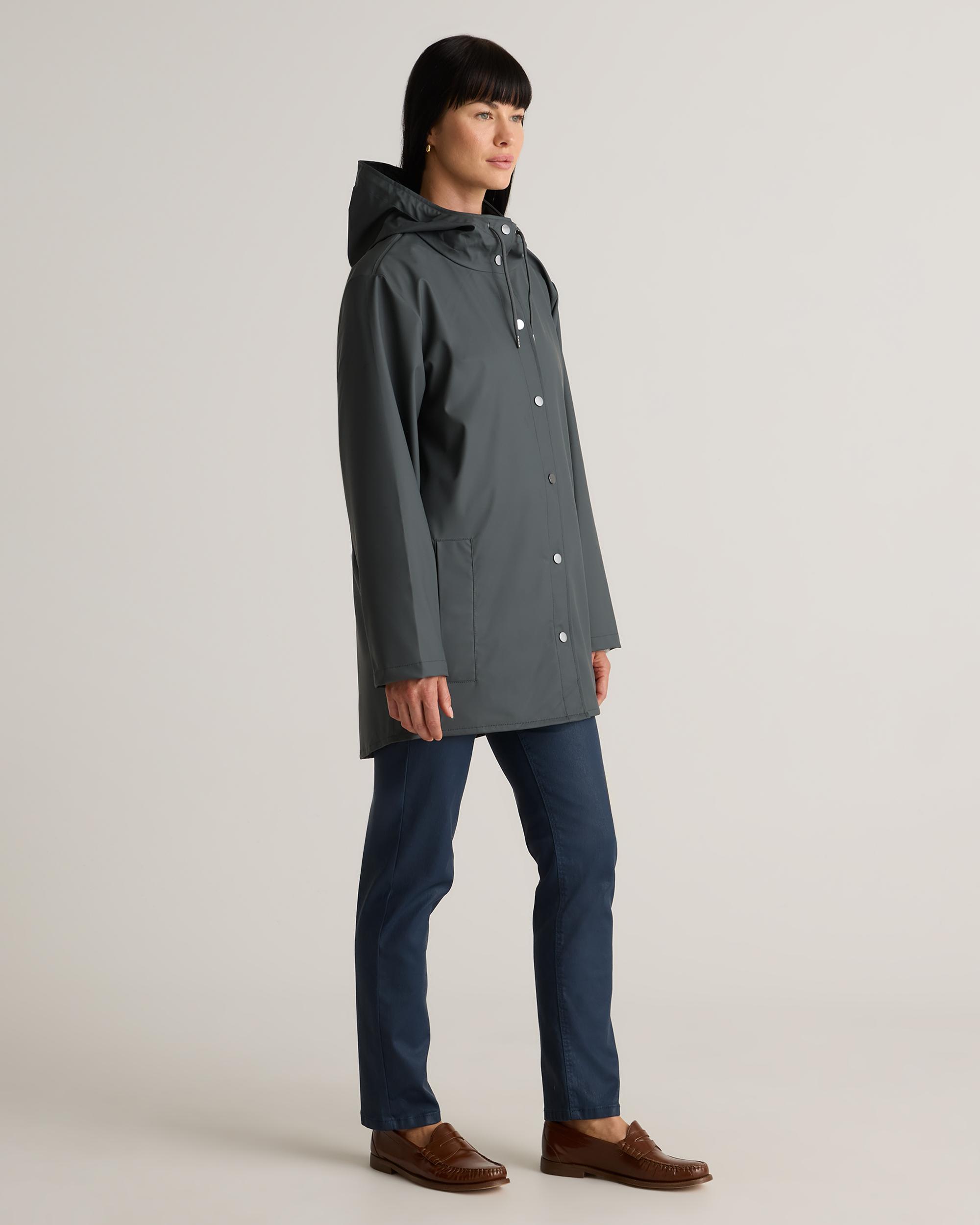 Quince | Women's Waterproof Rubberized Rain Jacket Size XL, Recycled Polyester Product Image