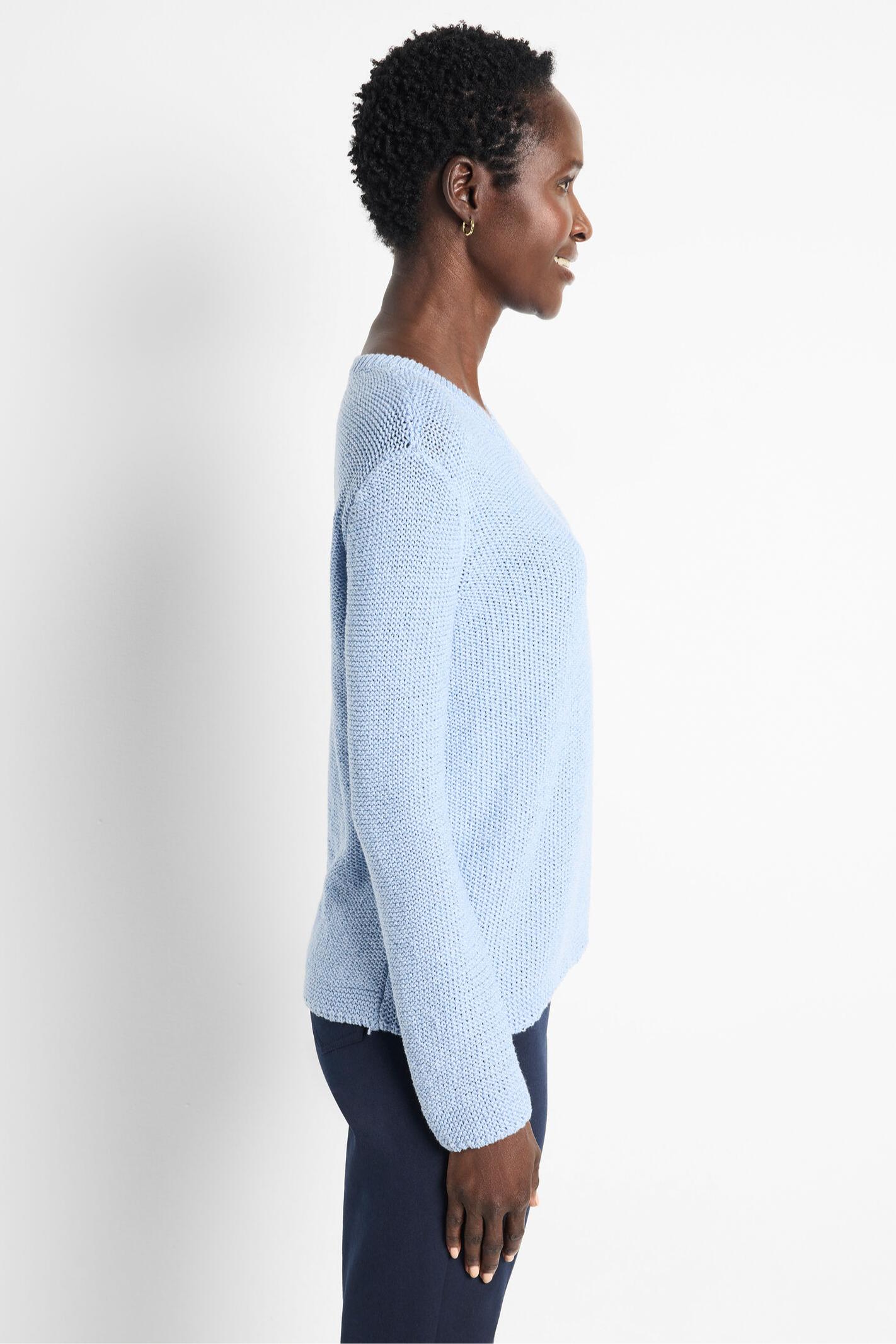 Crimpy Cord Sweater - Powder Blue Product Image
