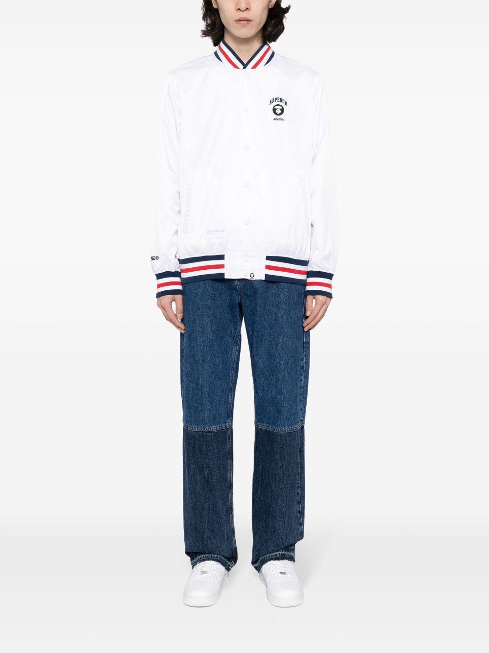stripe-trim bomber jacket Product Image