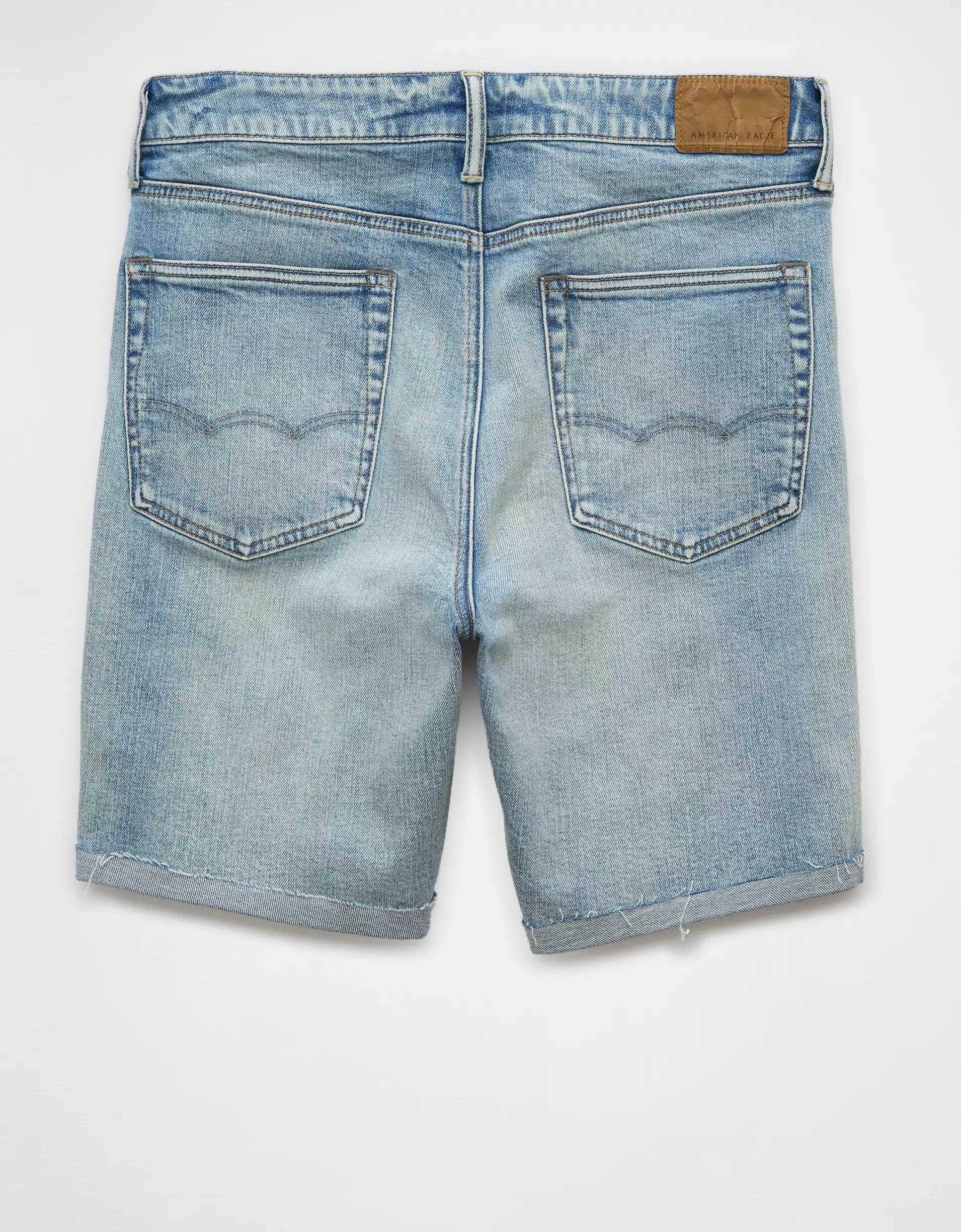 AE 9" AirFlex+ Distressed Denim Short Product Image