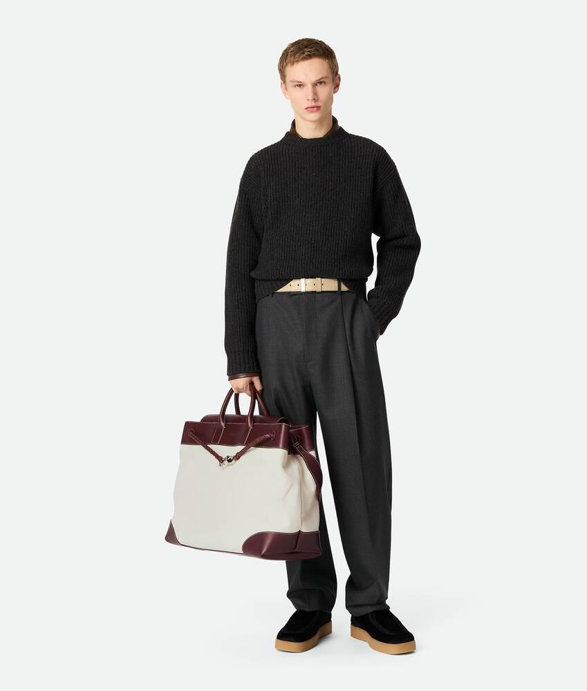 Men's Wool And Cashmere Jumper in Dark grey melange Product Image