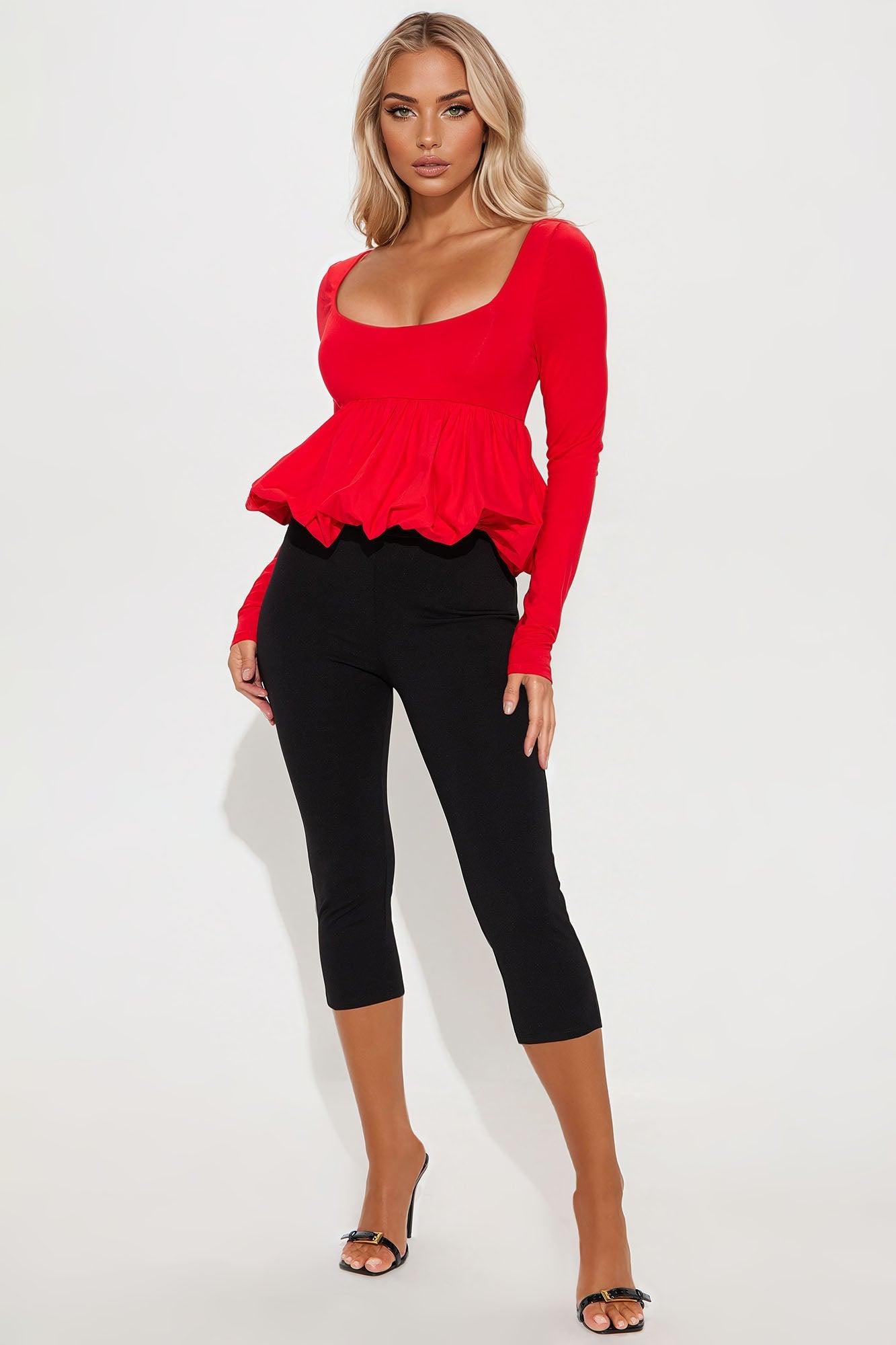 Ballerina Bubble Top - Red Product Image