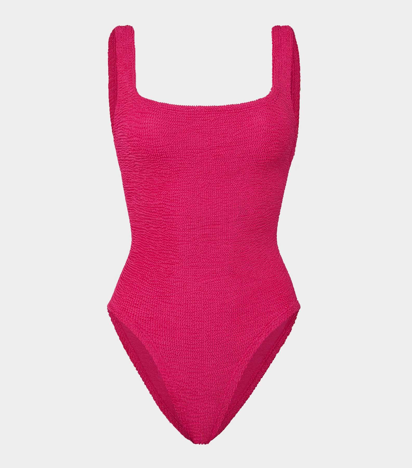 Coverage Square Neck Swim - Metallic Raspberry Product Image