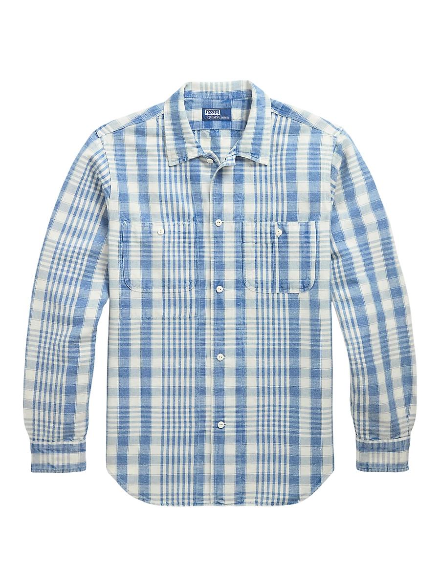 Mens Check Cotton Shirt Product Image