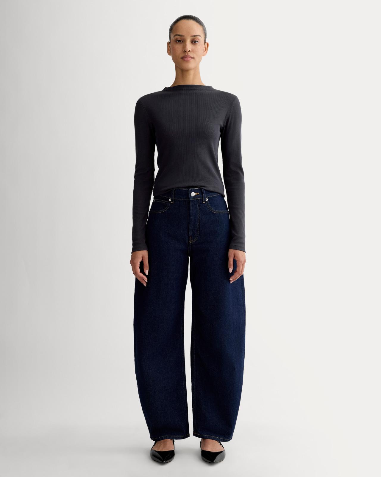 Womens Luxe Rib Funnel-Neck T-Shirt by Everlane Product Image