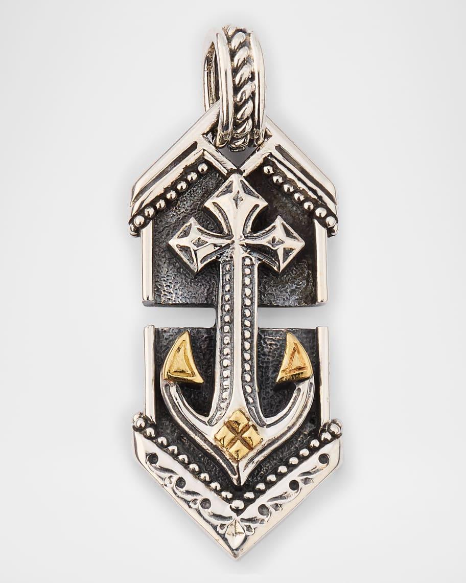 Mens Hydra Sterling Silver and 18K Gold Pendant Product Image