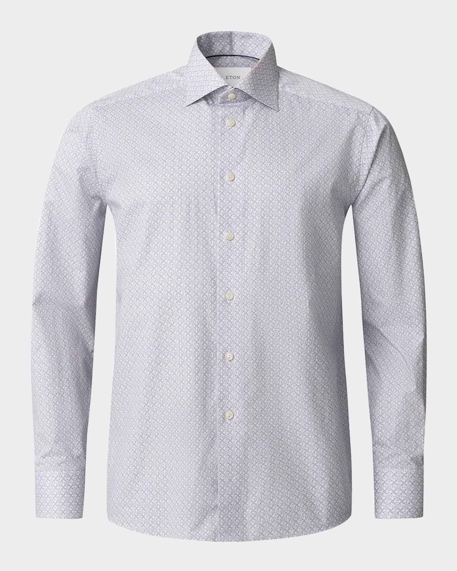 Men's Signature Twill Mosaic-Print Slim Fit Dress Shirt Product Image