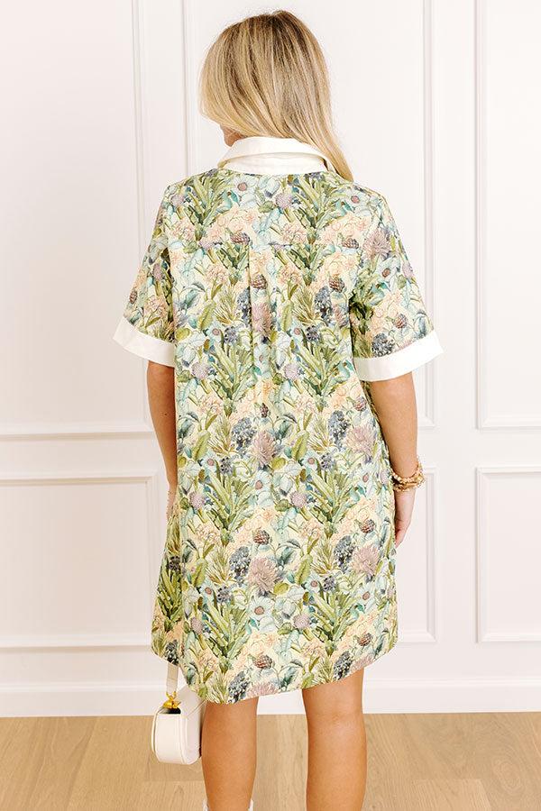 Tropical Blooms Floral Mini Dress Product Image
