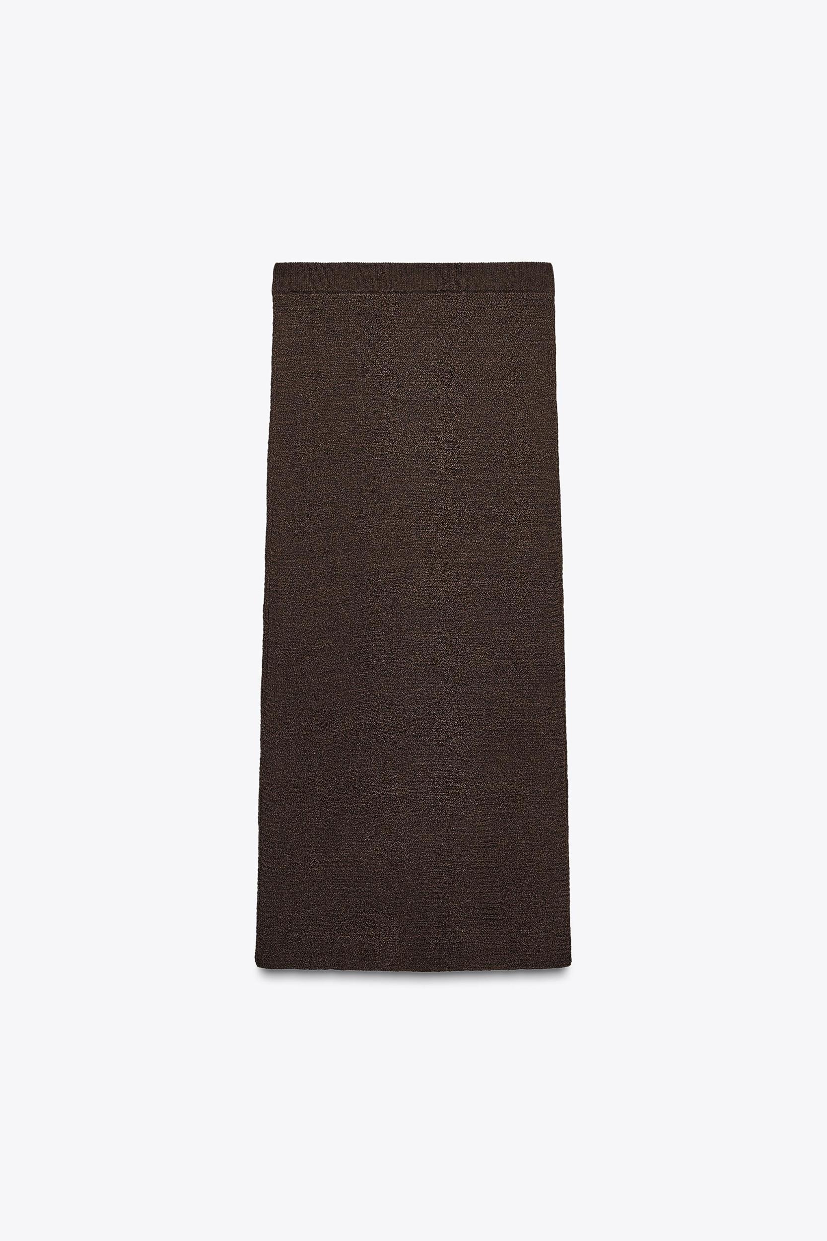 TEXTURED KNIT MAXI SKIRT Product Image