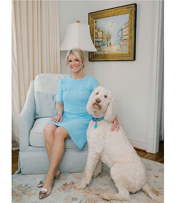 Ming Wang x Family Savvy Tweed Texture Round Neck Short Sleeve A-Line Dress Product Image
