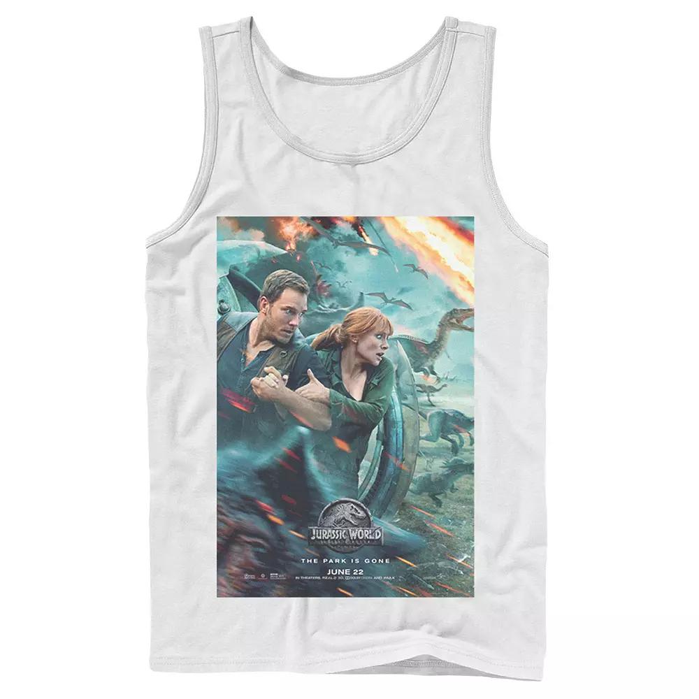 Men's Jurassic World Two Owen Claire Movie Poster Tank Top,  Product Image