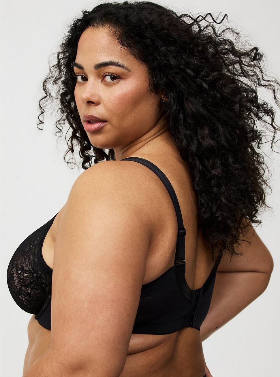 Full-Coverage Unlined Lace Bra Product Image