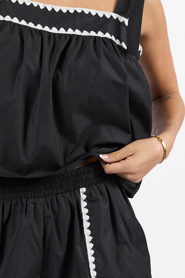 Island Groove Black Stitched Trim Two Piece Set Product Image