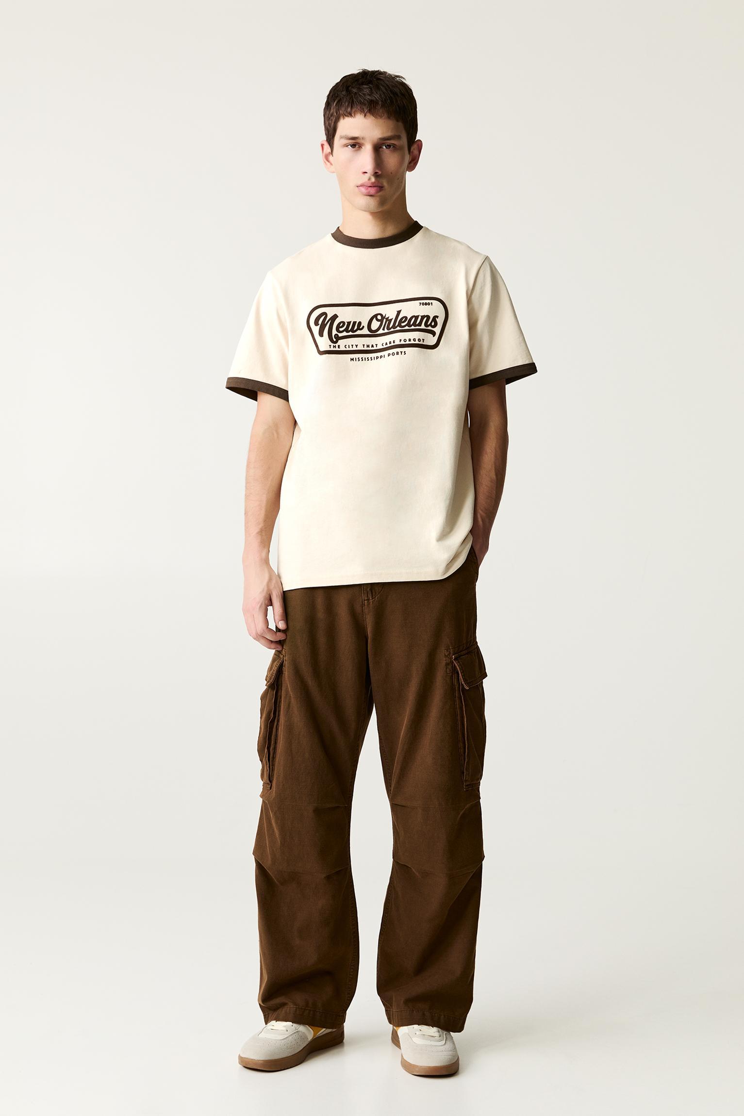 Washed baggy cargo pants Product Image