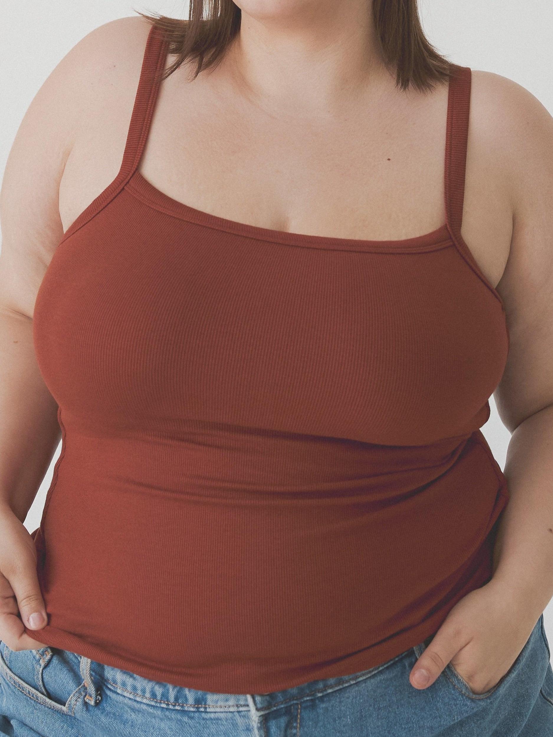 Ribbed Square Neck Brami Product Image