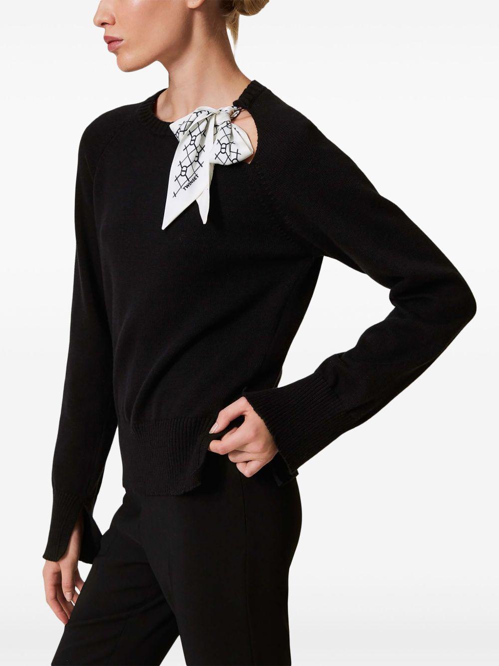 scarf-detail sweater Product Image