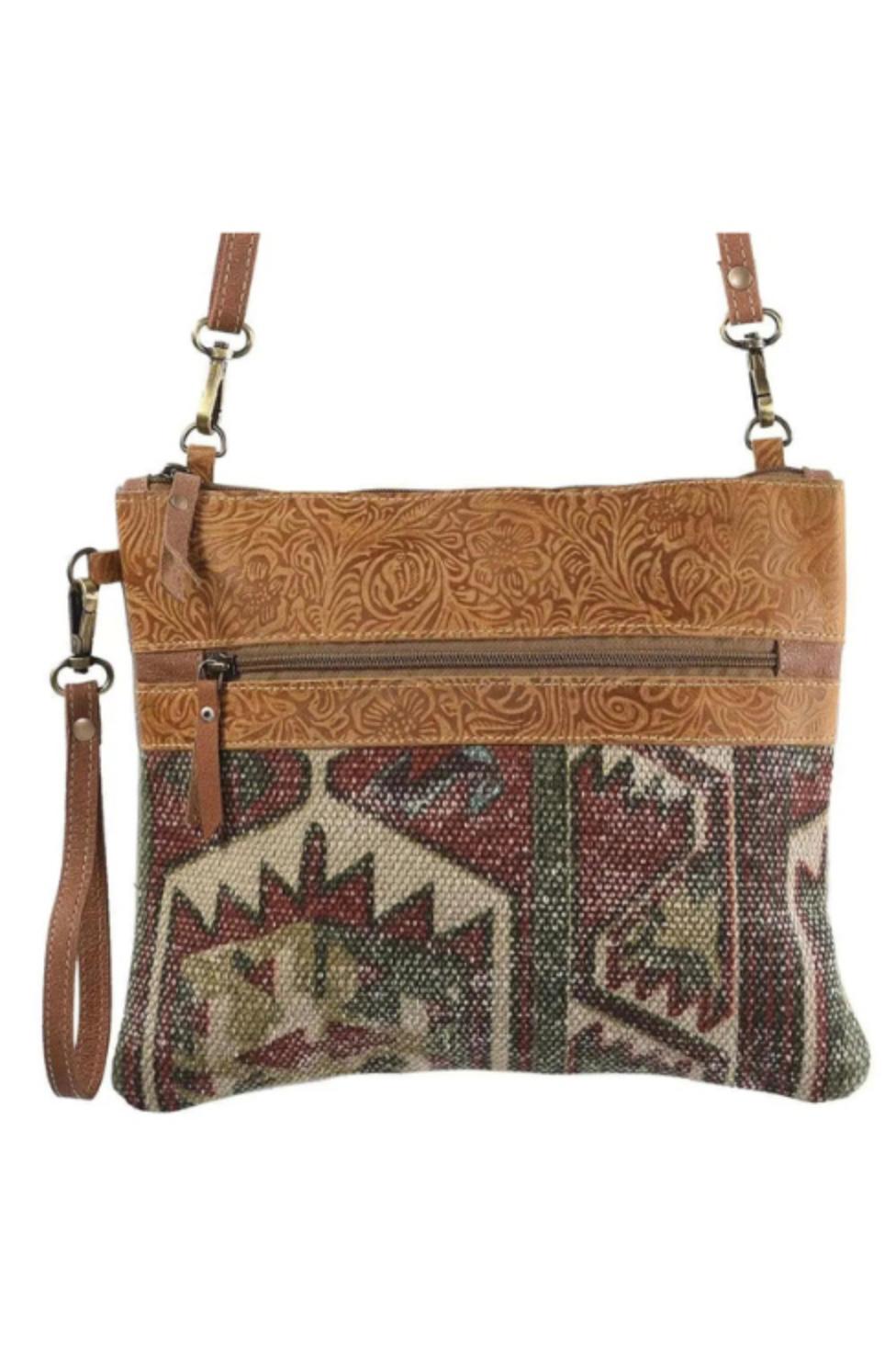 Crossbody Rug with Leather and Front Zipper Product Image