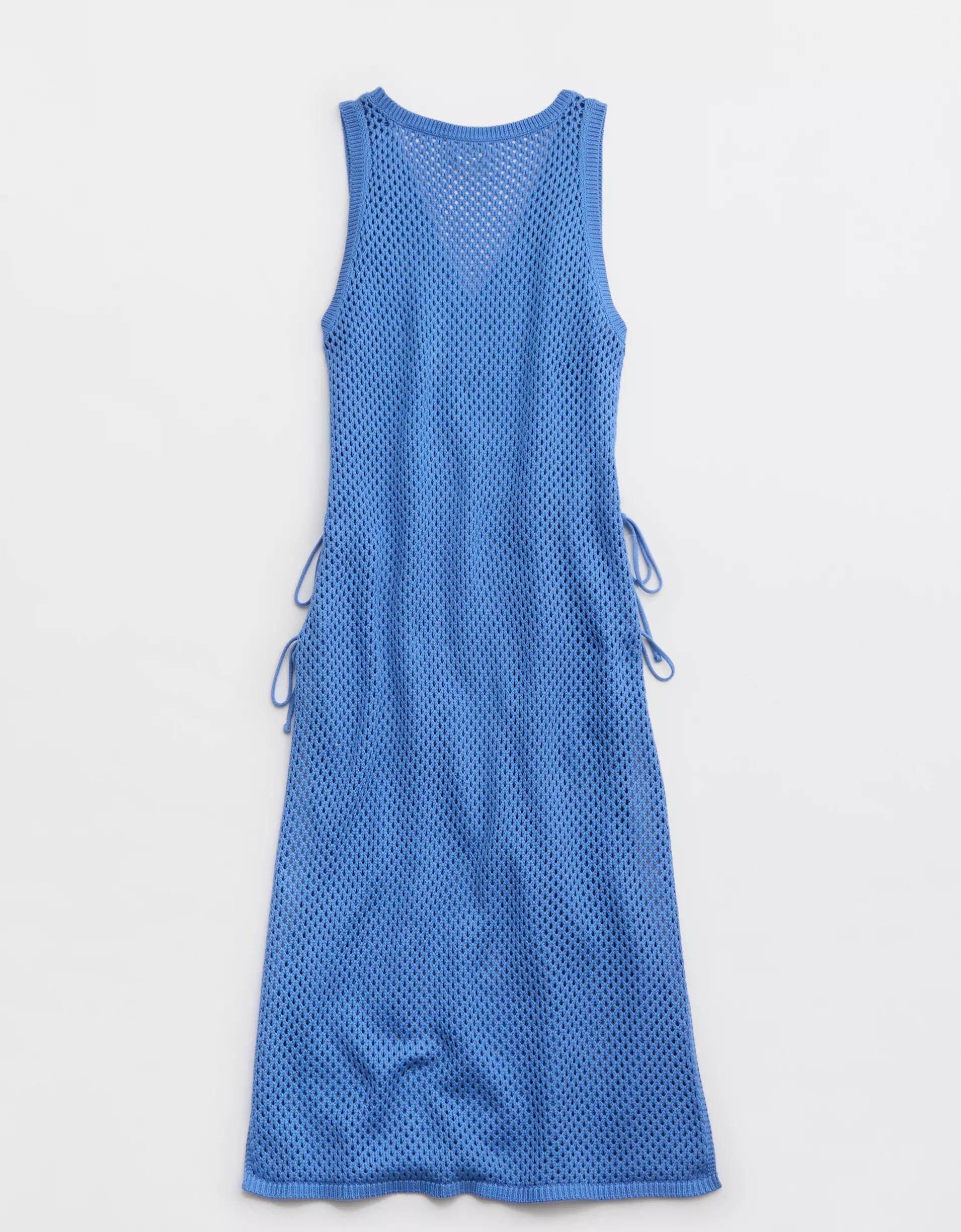 Aerie Crochet Side Tie Maxi Cape Product Image