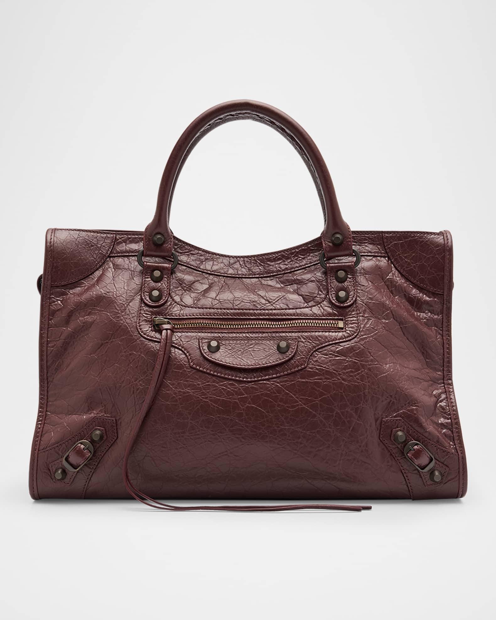 Le City Medium Crinkled Leather Top-Handle Bag Product Image