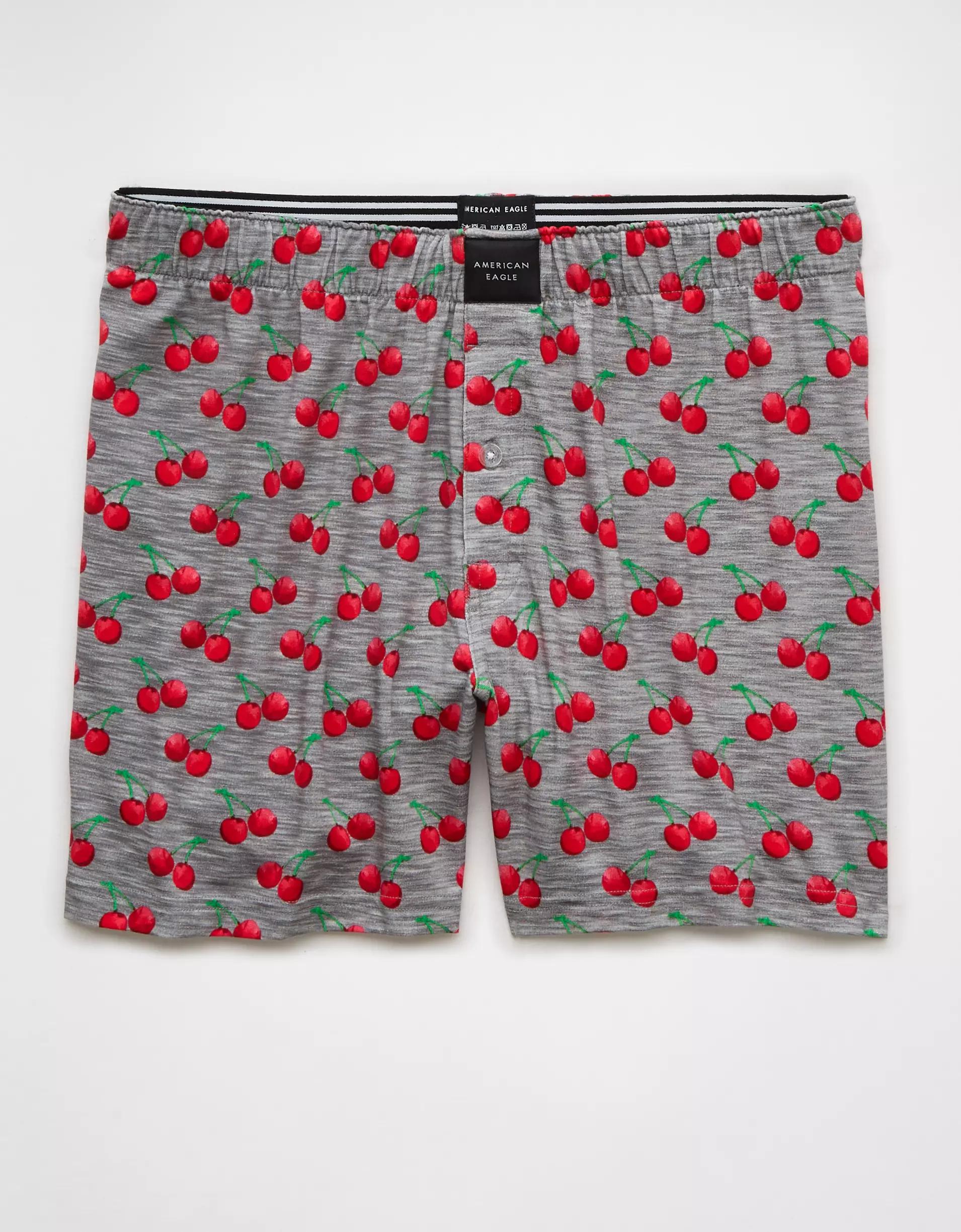 AEO Men's Cherries Slim Knit Ultra Soft Boxer Short Product Image