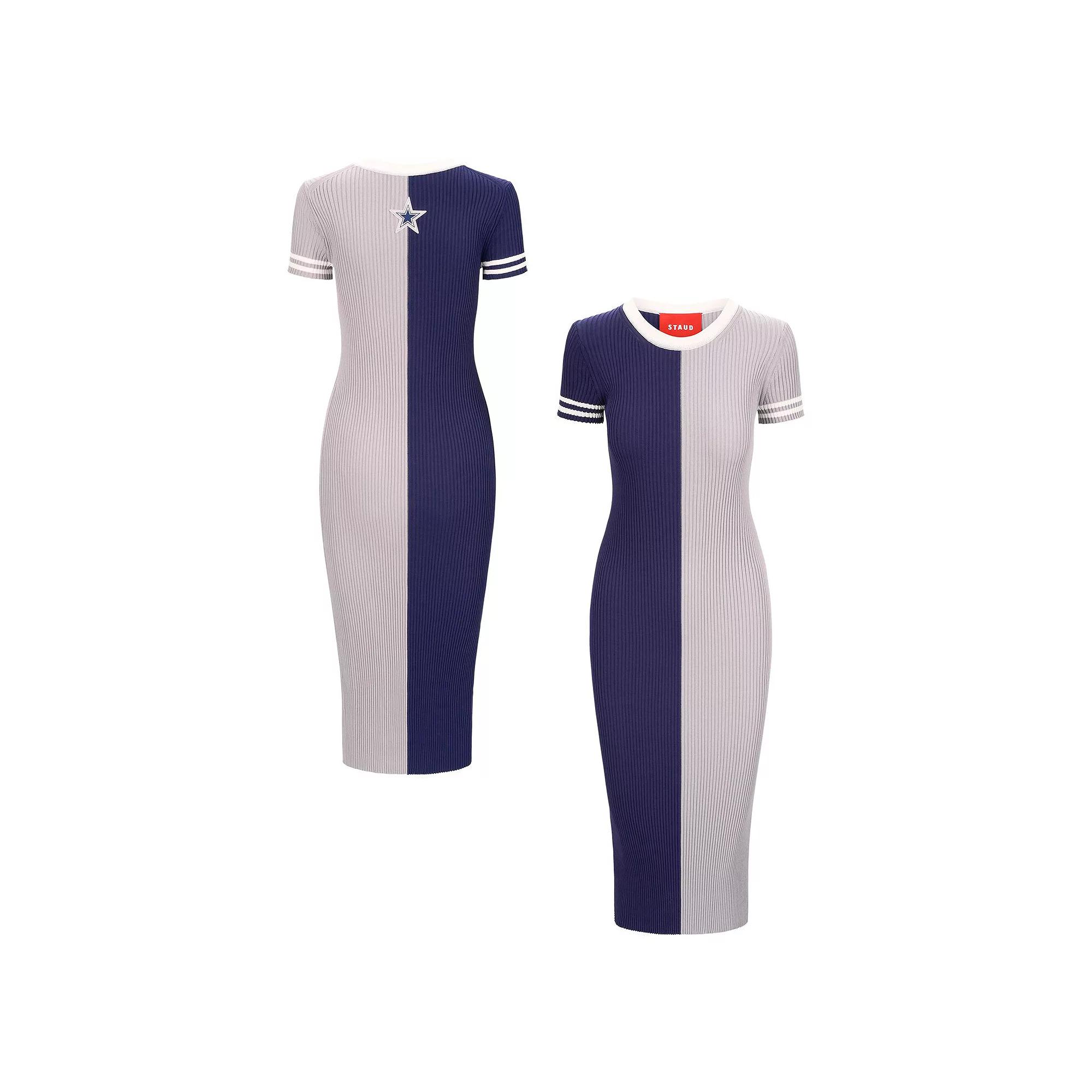 Women's STAUD  Navy/Silver Dallas Cowboys Colleen Dress, Size: Small, Blue Product Image