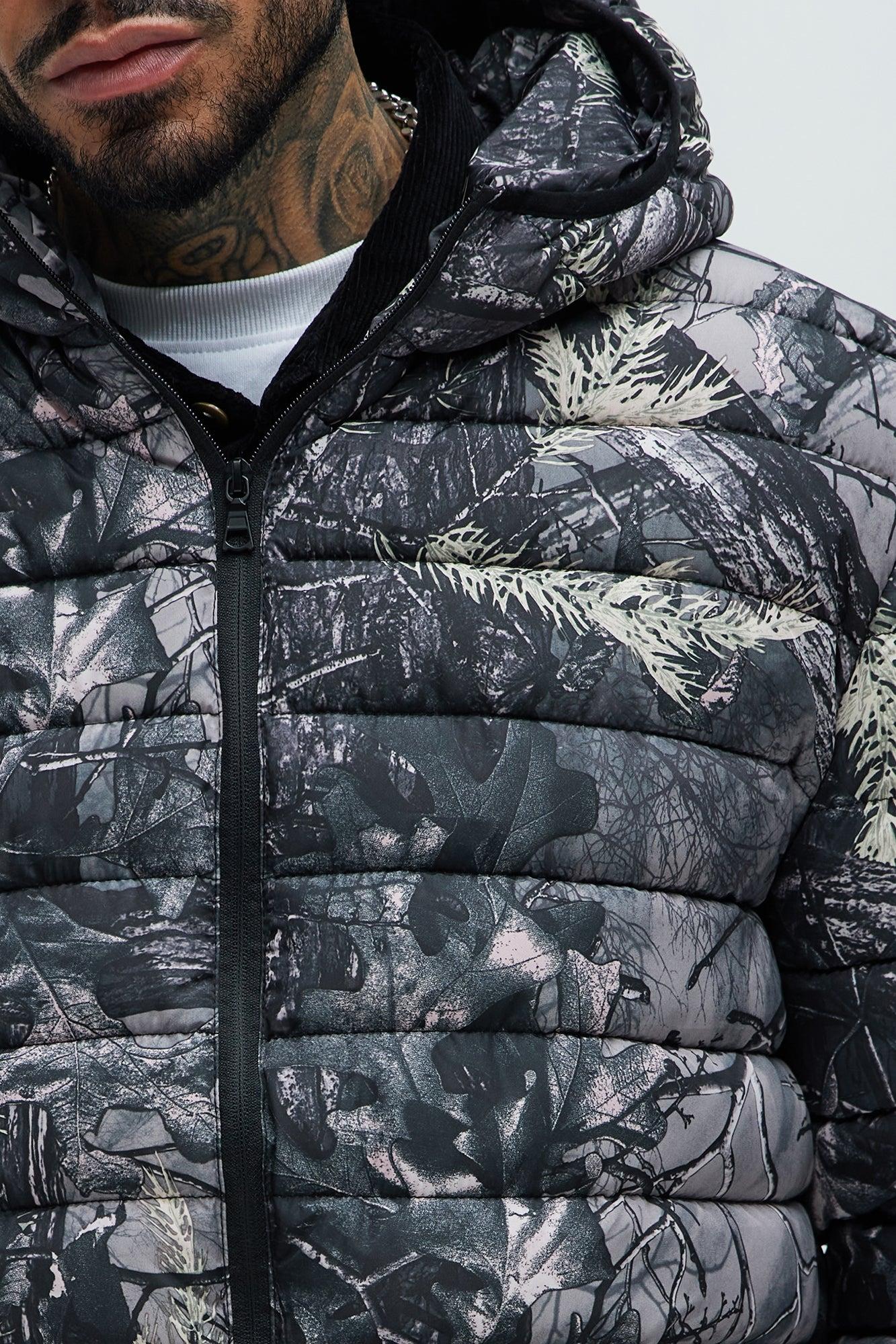 Troop Padded Zip Up Hoodie - Grey/combo Male Product Image