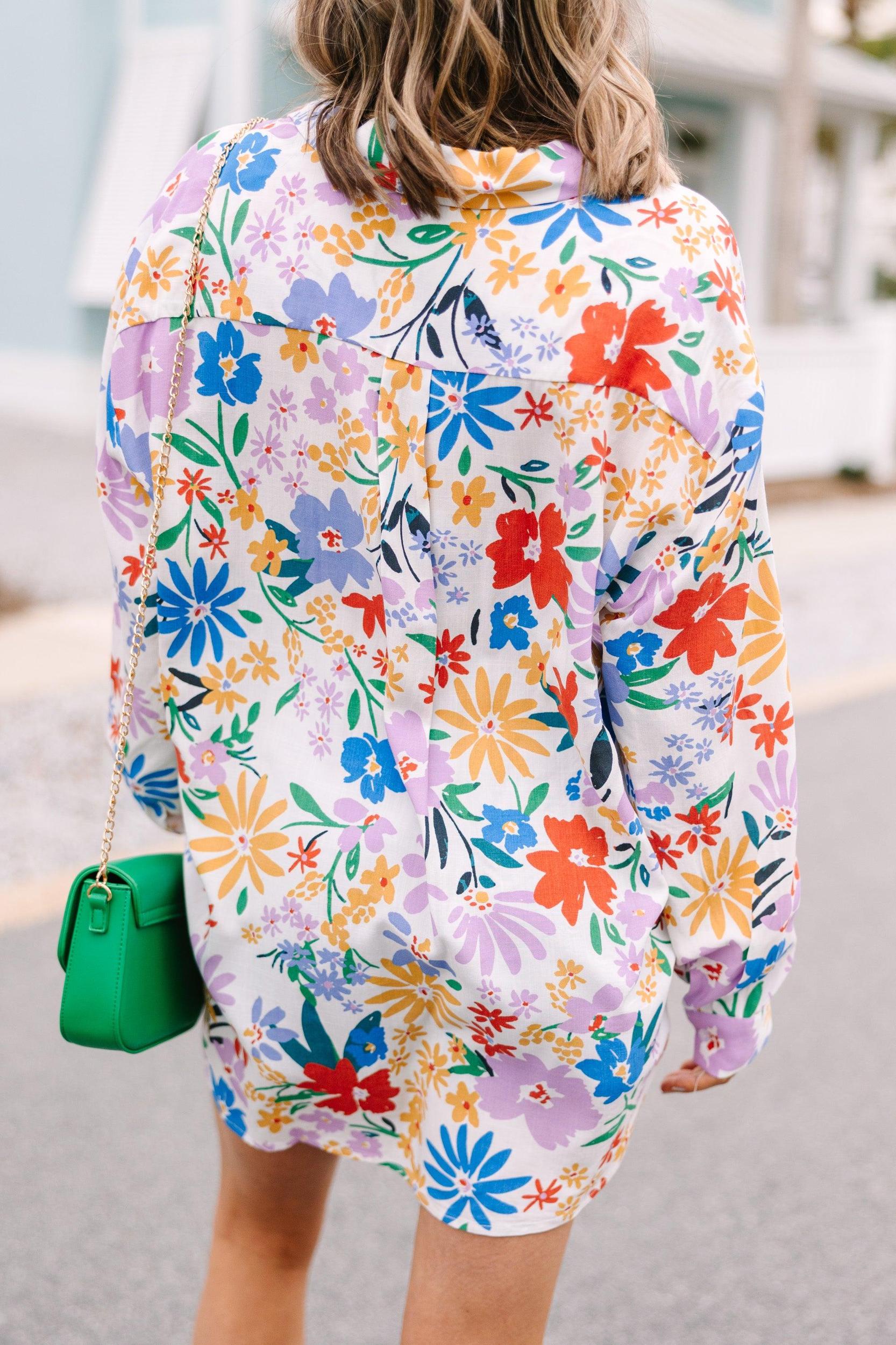 Read My Mind Red Floral Blouse Female Product Image