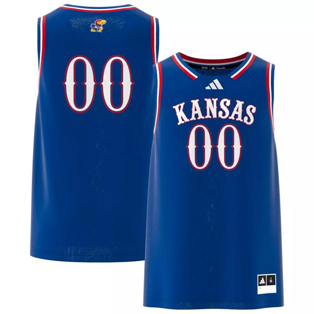 Men's adidas #00 Royal Kansas Jayhawks Swingman Jersey,  Product Image