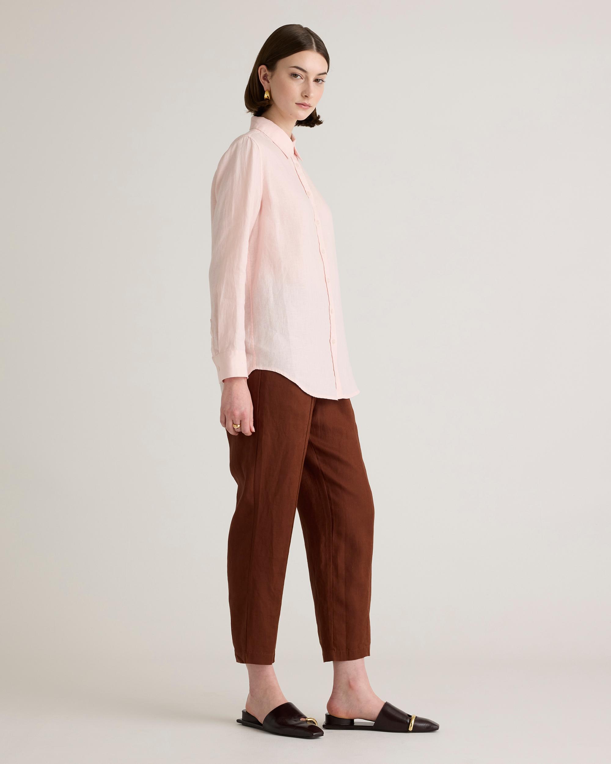 Quince | Women's 100% European Linen Tapered Ankle Pants Size XS Product Image
