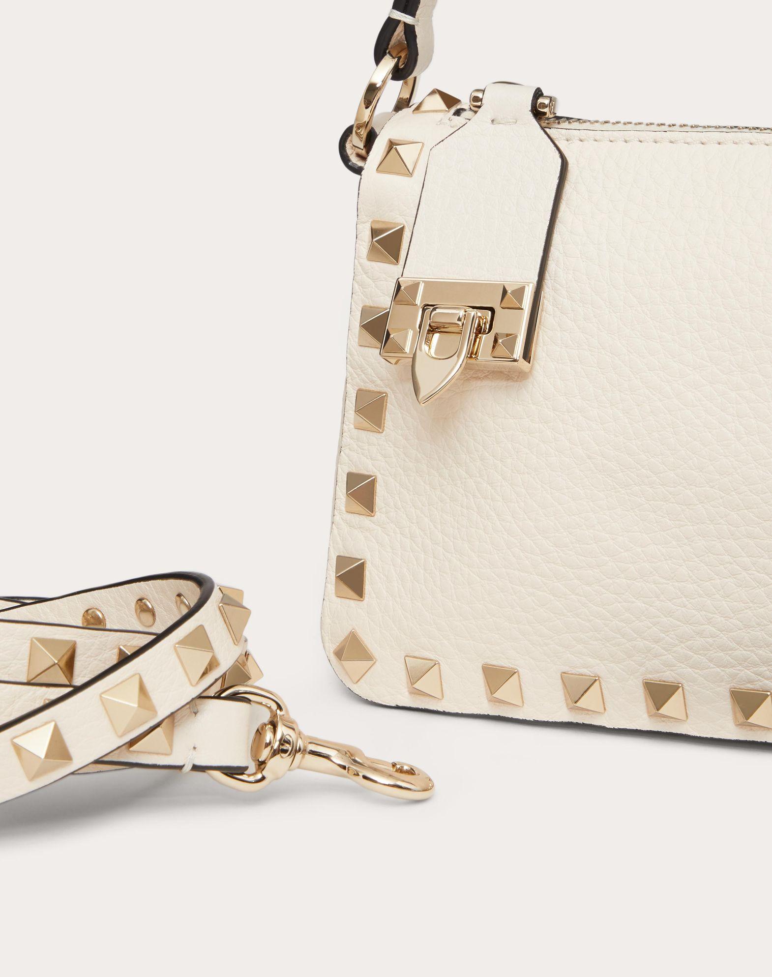 Small Rockstud Grainy Calfskin Crossbody Bag  Product Image