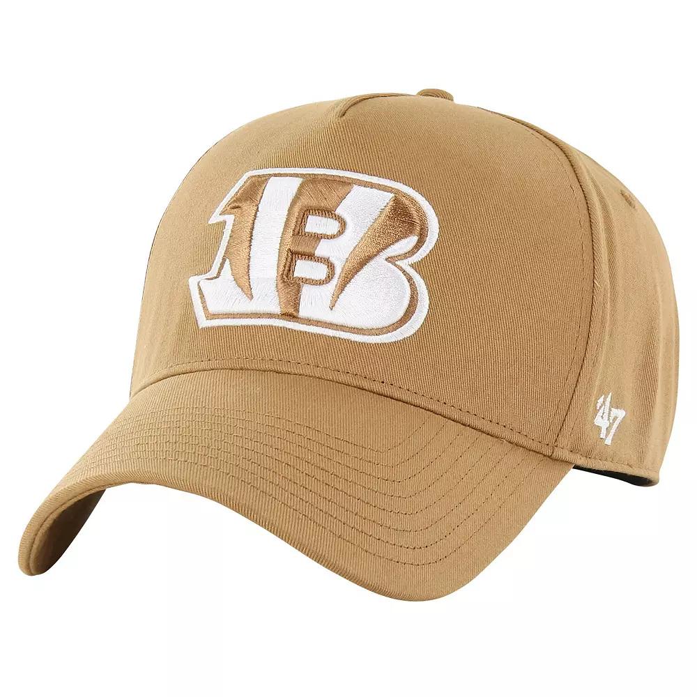 Men's '47 Tan Cincinnati Bengals Ballpark MVP Adjustable Hat, Team Product Image