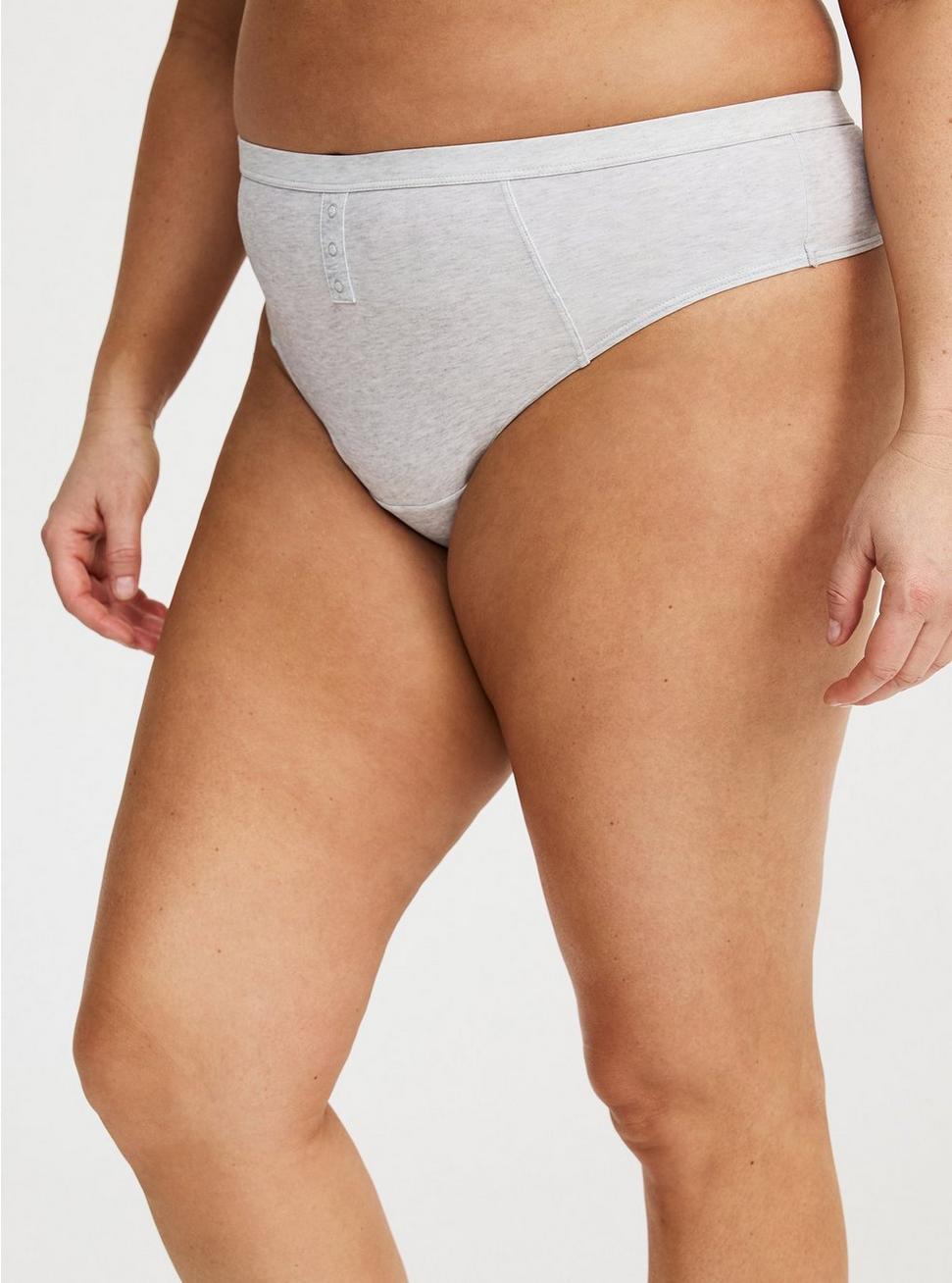 Heather Mid Rise Thong Panty Product Image