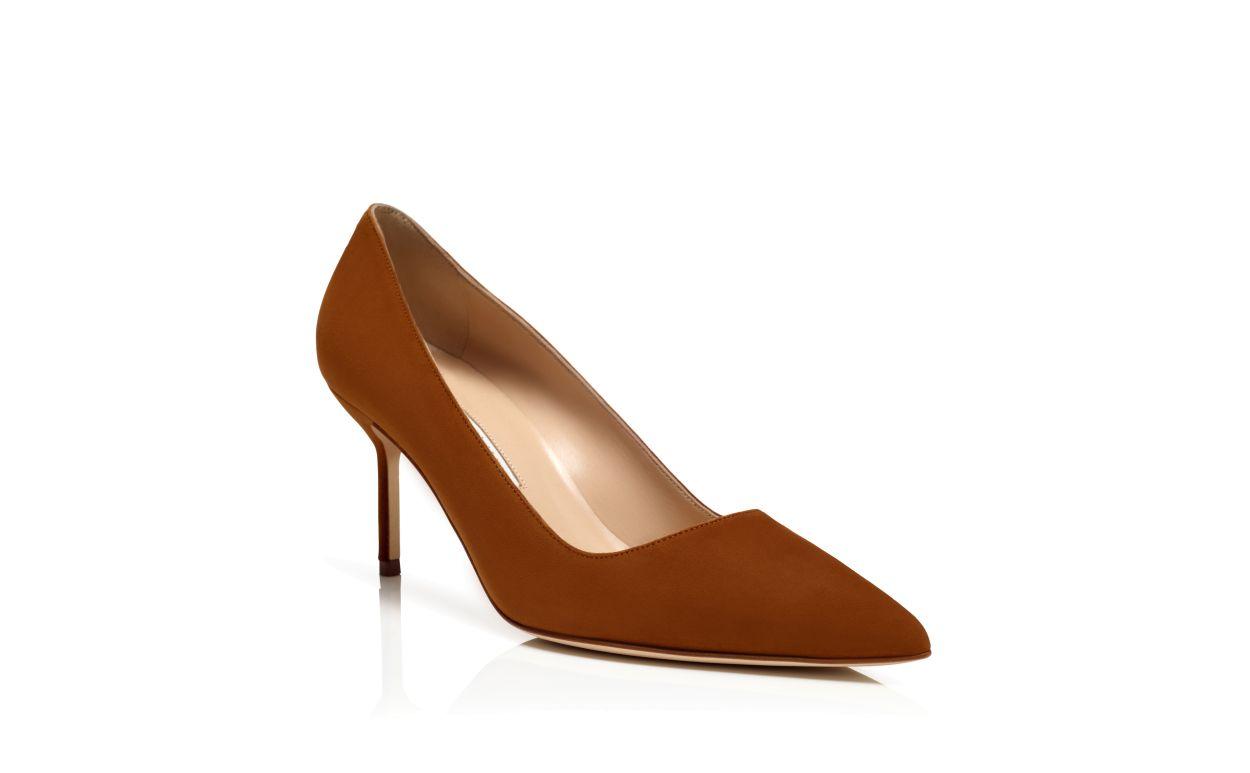 BB 70 Brown Suede Pointed Toe Pumps Product Image