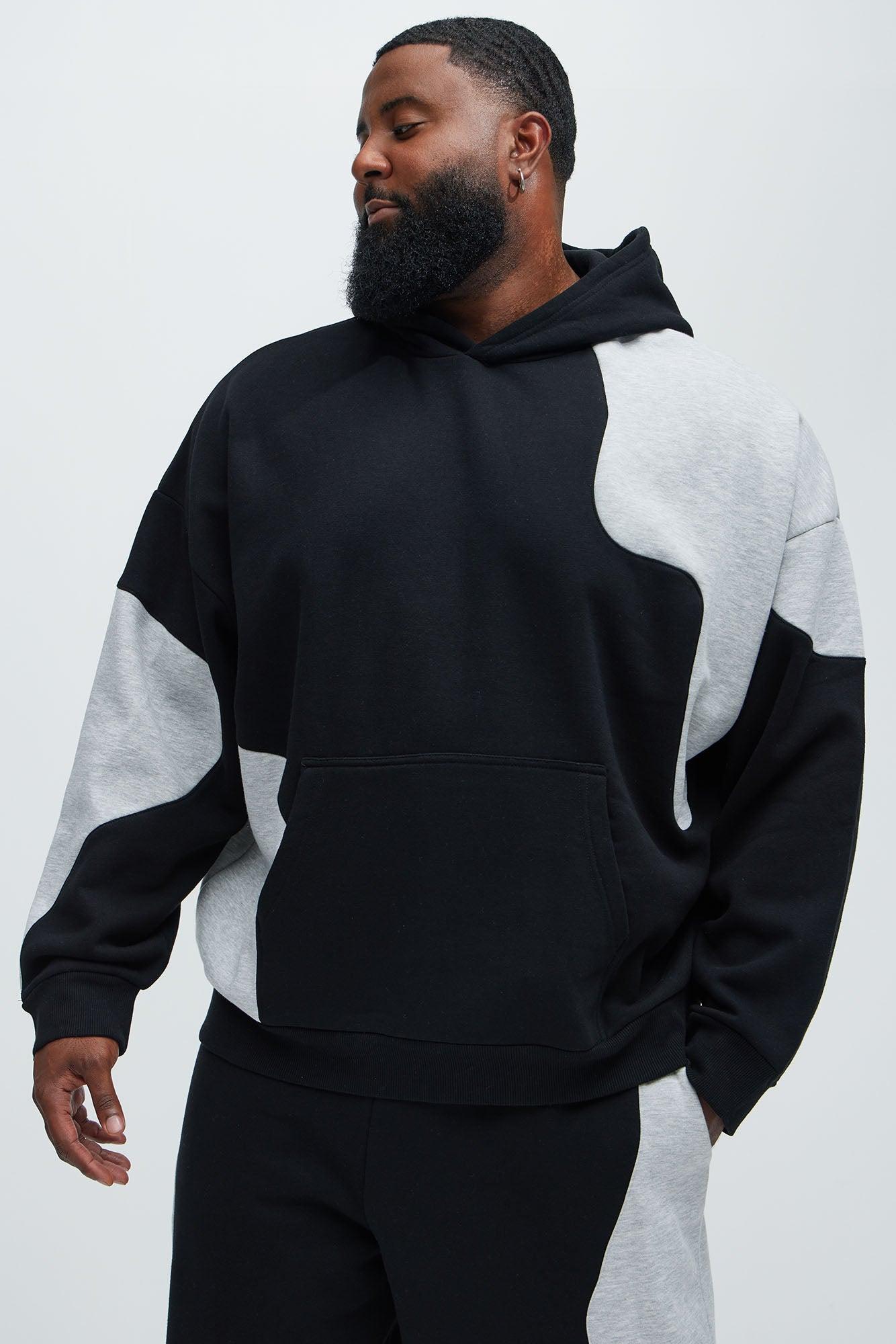 Tyson Opposite Forces Oversize Hoodie - Black/Grey Product Image