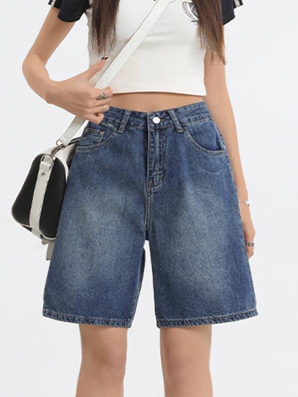 Vintage Denim Bermuda Shorts Product Image