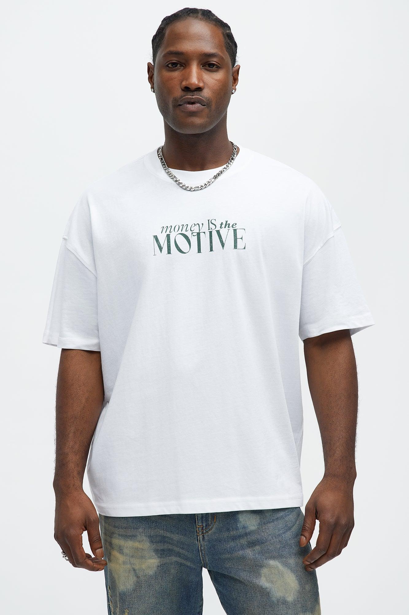 Motive Oversized Short Sleeve Tee - White Product Image